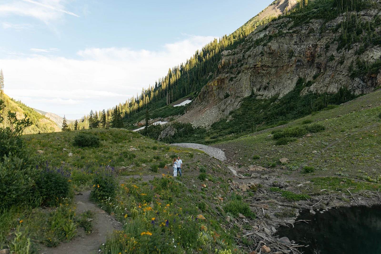 a Engagement Photo Location with an epic view of the Colorado mountains