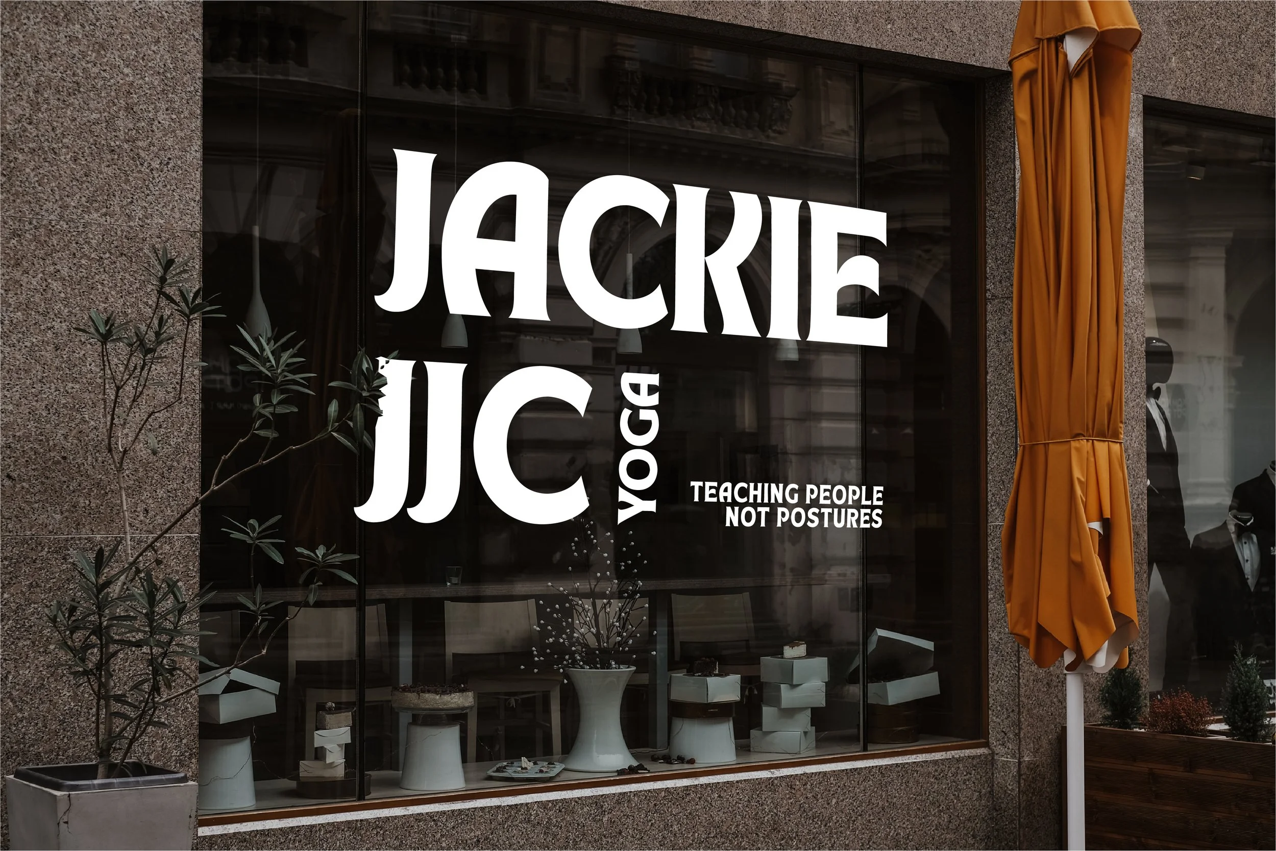 Primary logo plus strapline to emphasise Jackie's position and focus