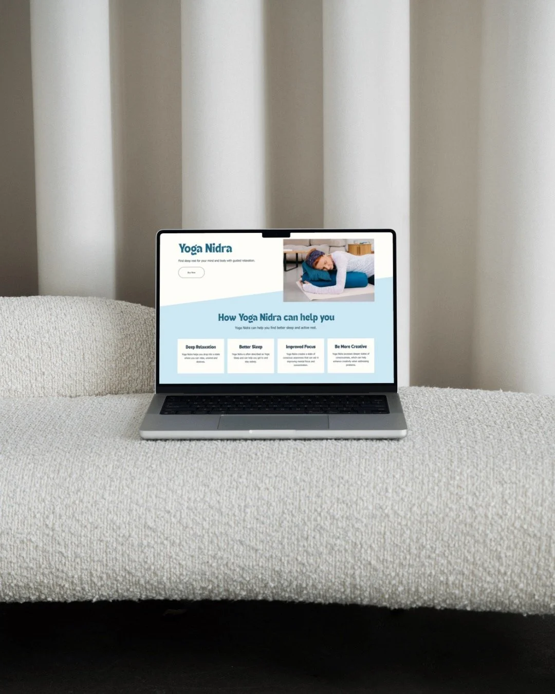 Yoga Nidra Library: A page to allow customers to purchase access to Jackie's Yoga Nidra Subscription. Access is granted immediately at point of purchase to reduce active admin and granting access to zero.