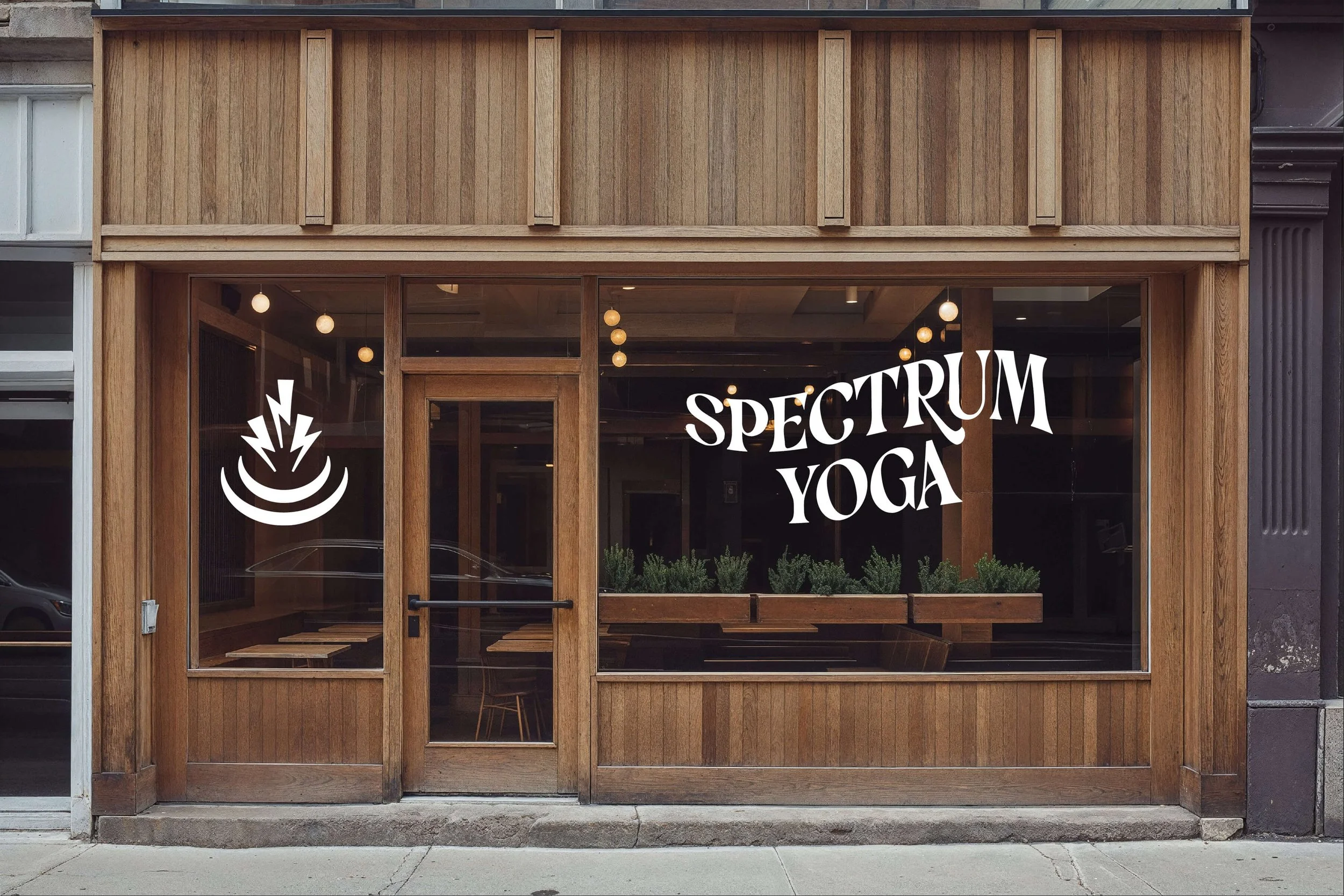 Branding that is designed to be fully-functional, and grow with Holly: Every brand is designed to be usable for all kinds of applications, including signage for in-person locations, like yoga studios or event spaces.