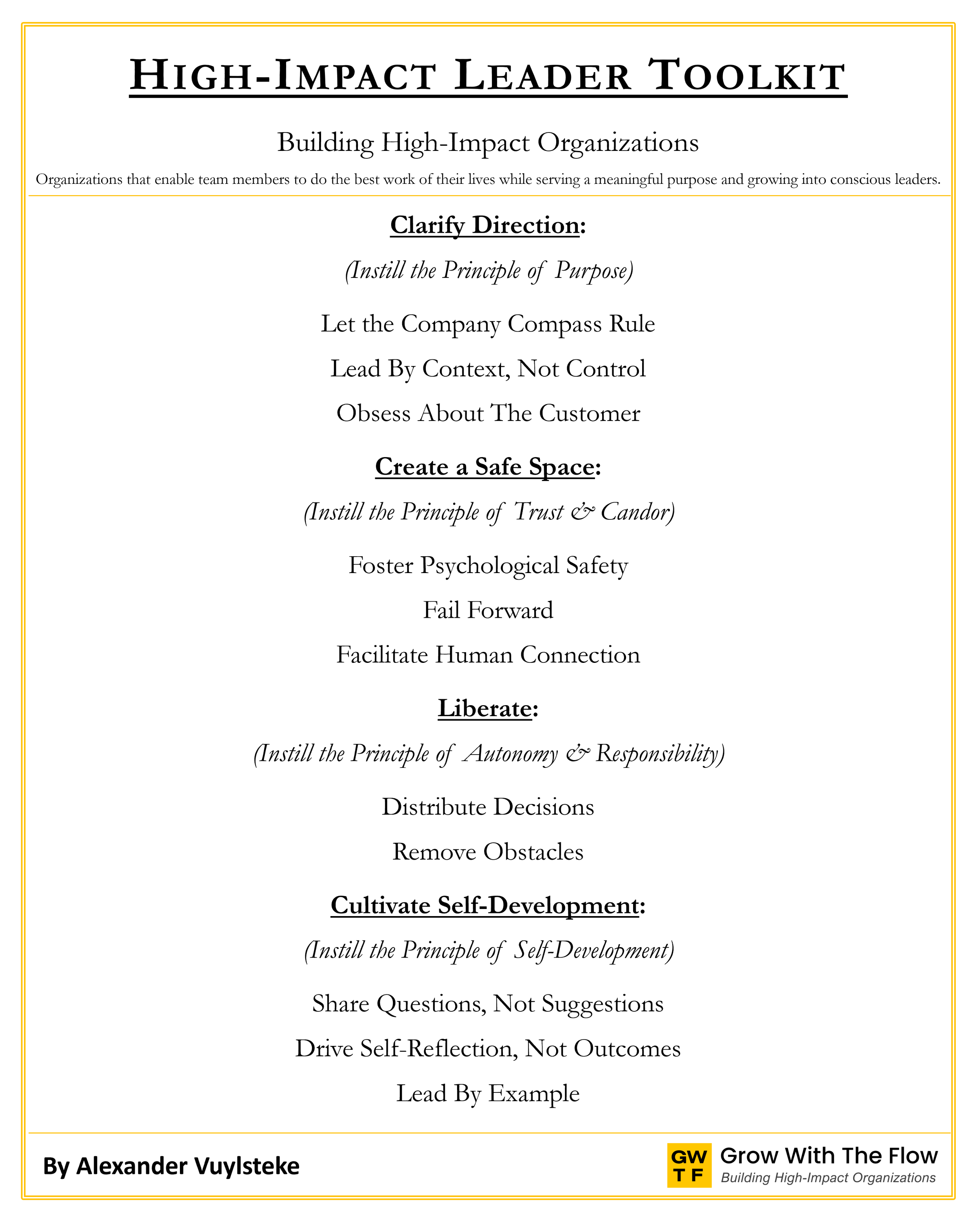 High-Impact Leader Toolkit