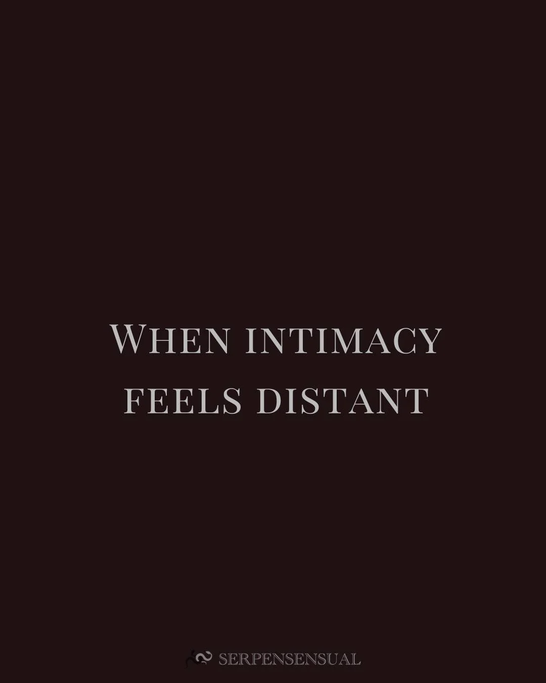 When intimacy feels distant, it can make your whole body tighten without you noticing. You start scanning the space between you, trying to read every small shift. You wonder if you did something, or if something quietly changed without being spoken. 