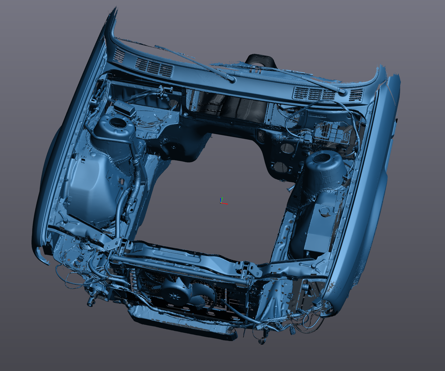 3D Scan: 1991 E30 318is Front Half with Crossmember — RC3 TECHNOLOGIES