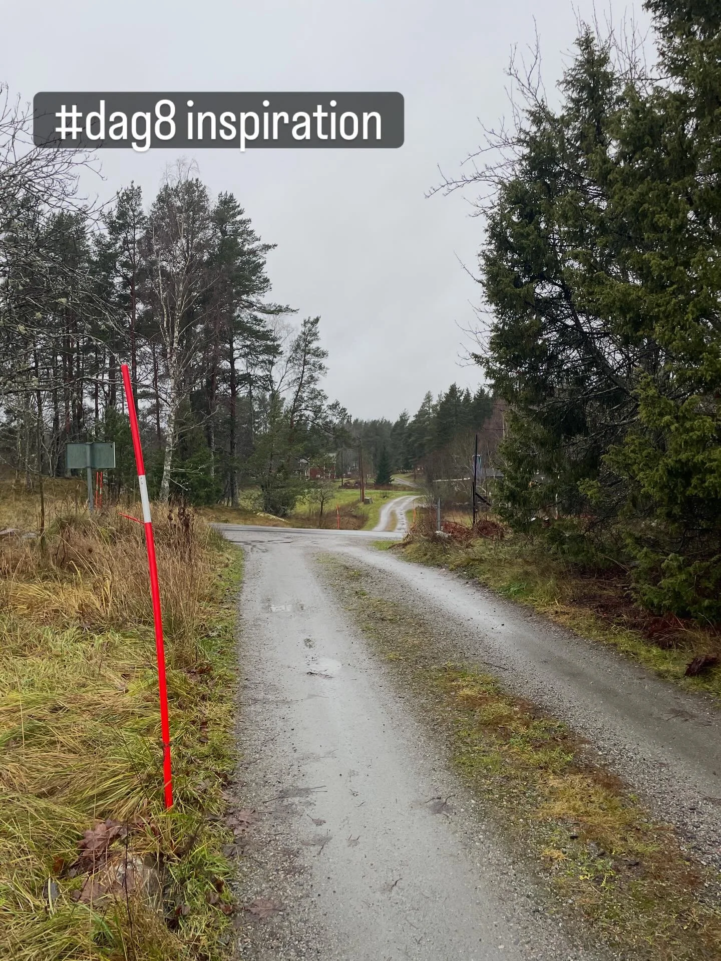 I min kamerarulle &auml;r det fullt med random bilder som jag har tagit f&ouml;r att det har varit n&aring;got jag har tyckt varit inspirerande. 

Som den r&ouml;da pinnen mot det gr&aring; landskapet, natur och plast. 

Den vuxna och barnet som bada