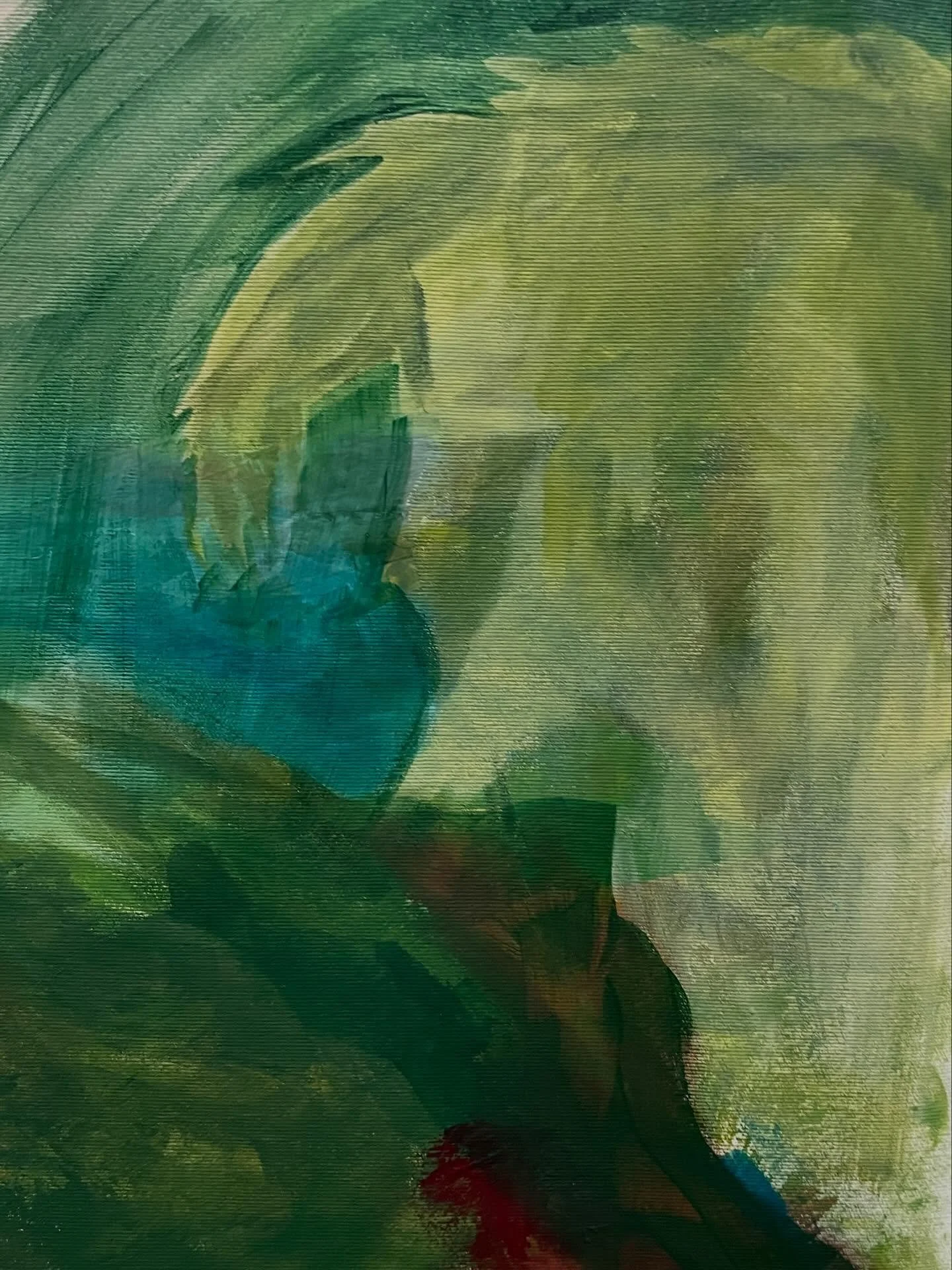 Hittar du ett ansikte? 

Det kan vara ett s&auml;tt att starta ett portr&auml;tt. Att leta efter ansikten i m&aring;lningar du redan har. 

Den h&auml;r snubben d&ouml;k upp i helgen n&auml;r jag var p&aring; kurs i @skaparladan i helgen. 

S&auml;g 