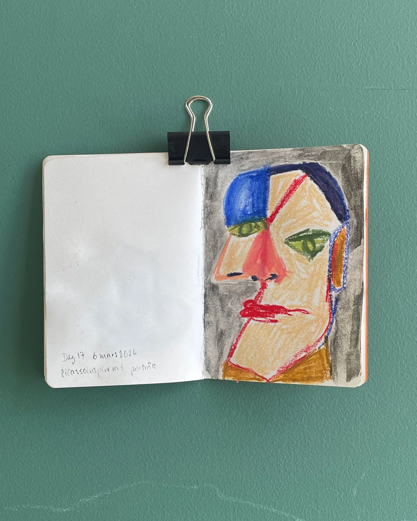 Porträtt inspirerat av Picasso