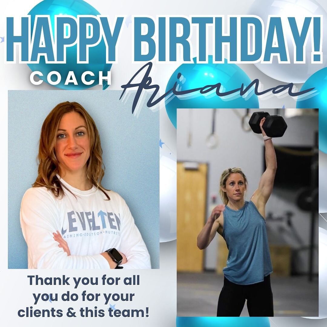 Happy Birthday to our very own Coach Ariana! @ariana_rdn 

We are so grateful for your guidance, knowledge, expertise, and kindness here at Level TEN. We hope this year brings you all of the health, wealth, and happiness you deserve!

- Your @levelte