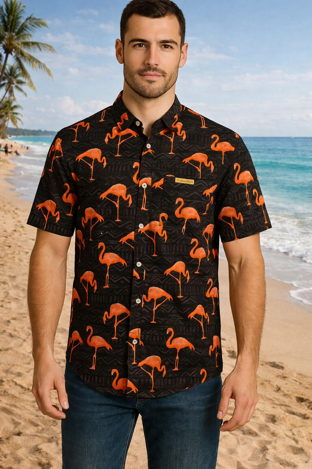 Flamingos - Black (3D86)