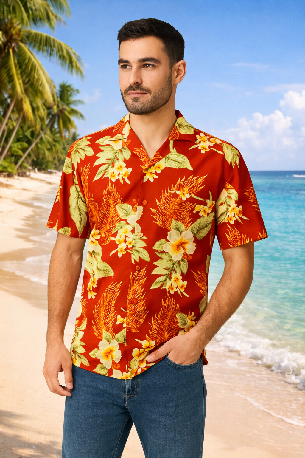 Vineyard Jungle Shirt - Red (808)
