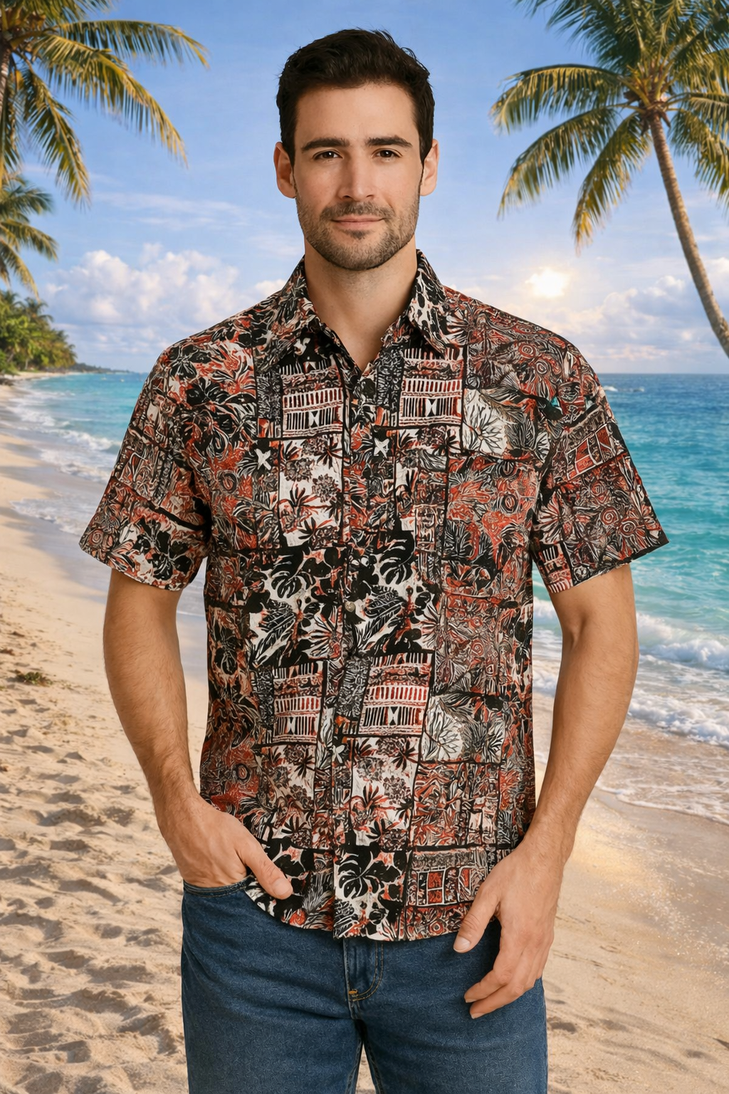 Cool White/Red/Black Shirt (104D)