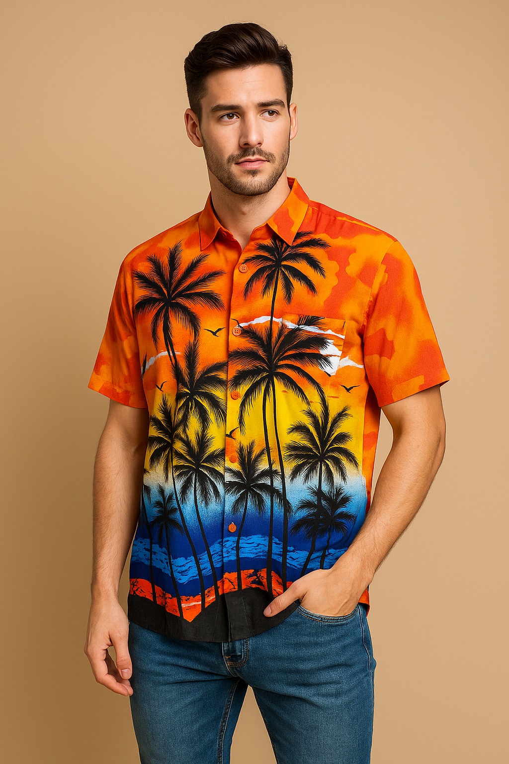 Orange Sunburst w/Beach (999)