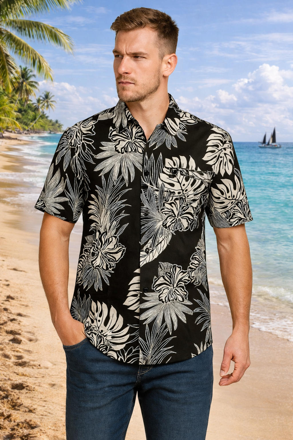 Midnight Bloom - Black & White (888)