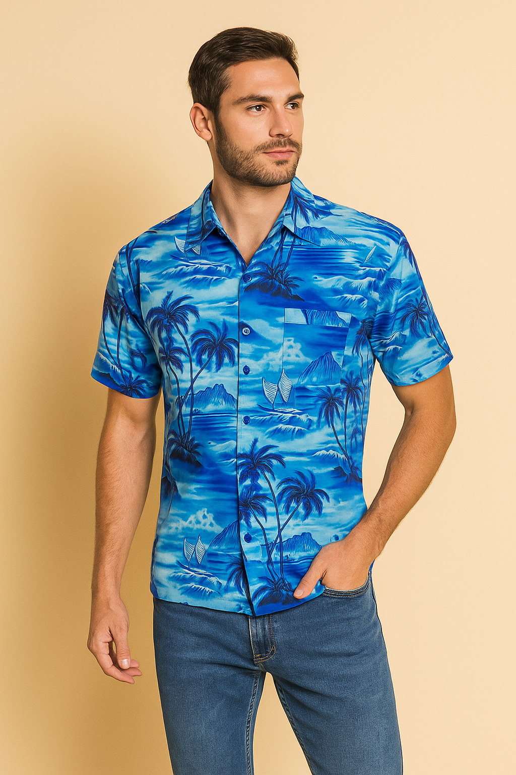 Royal Blue Palm Trees (560)