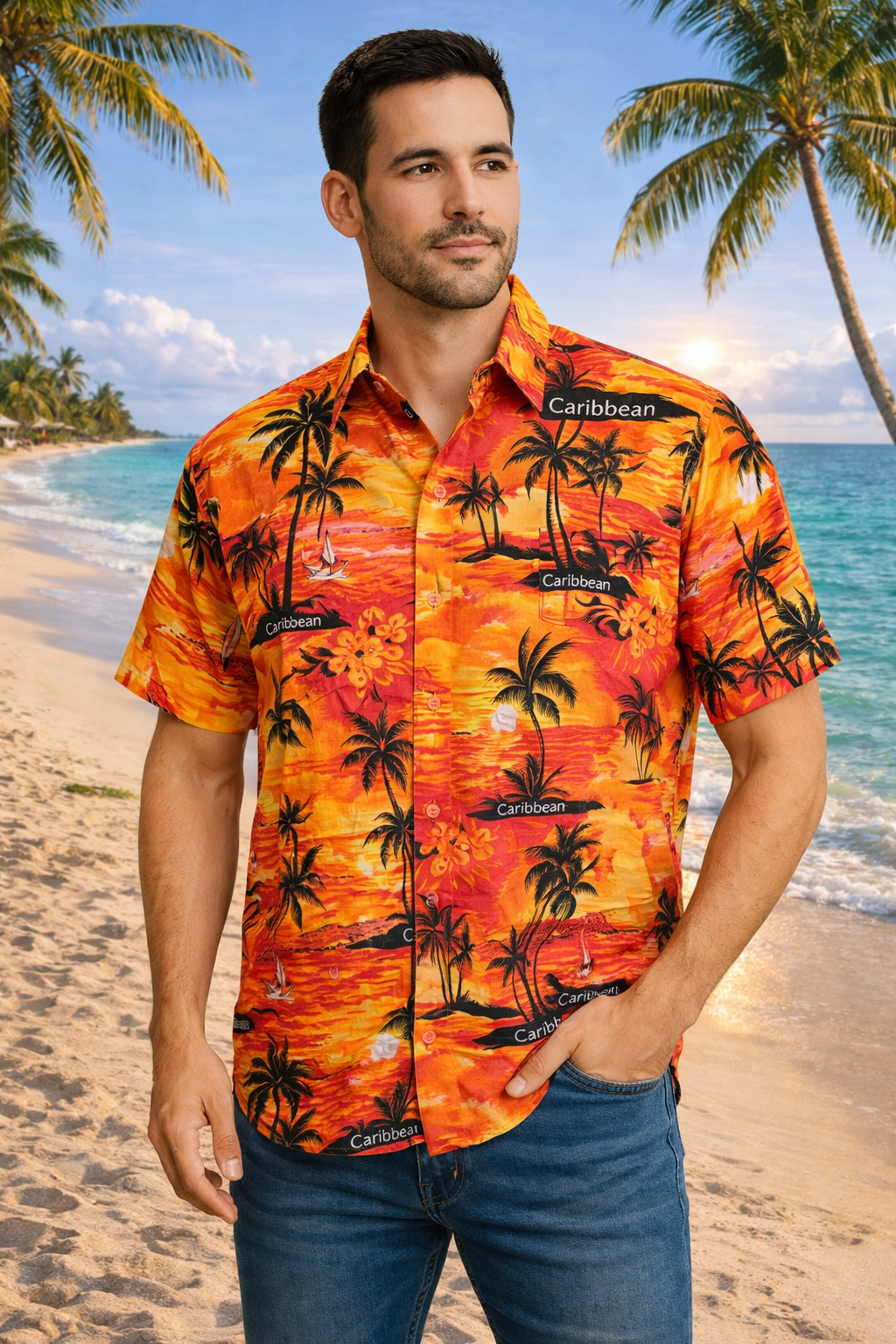 Orange w/ Palm Trees (851)