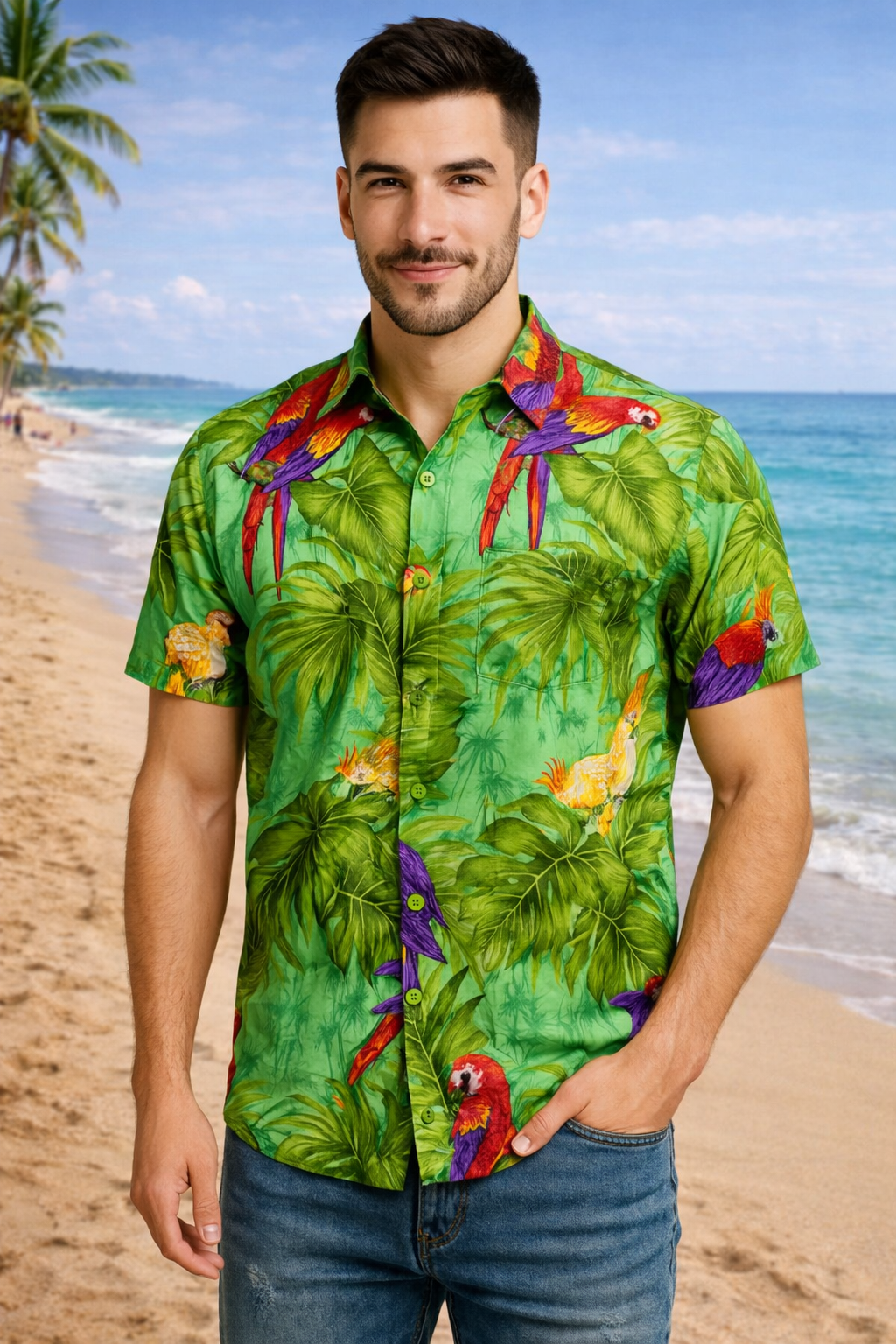 Pea Green w/ Macaws (UK 02)