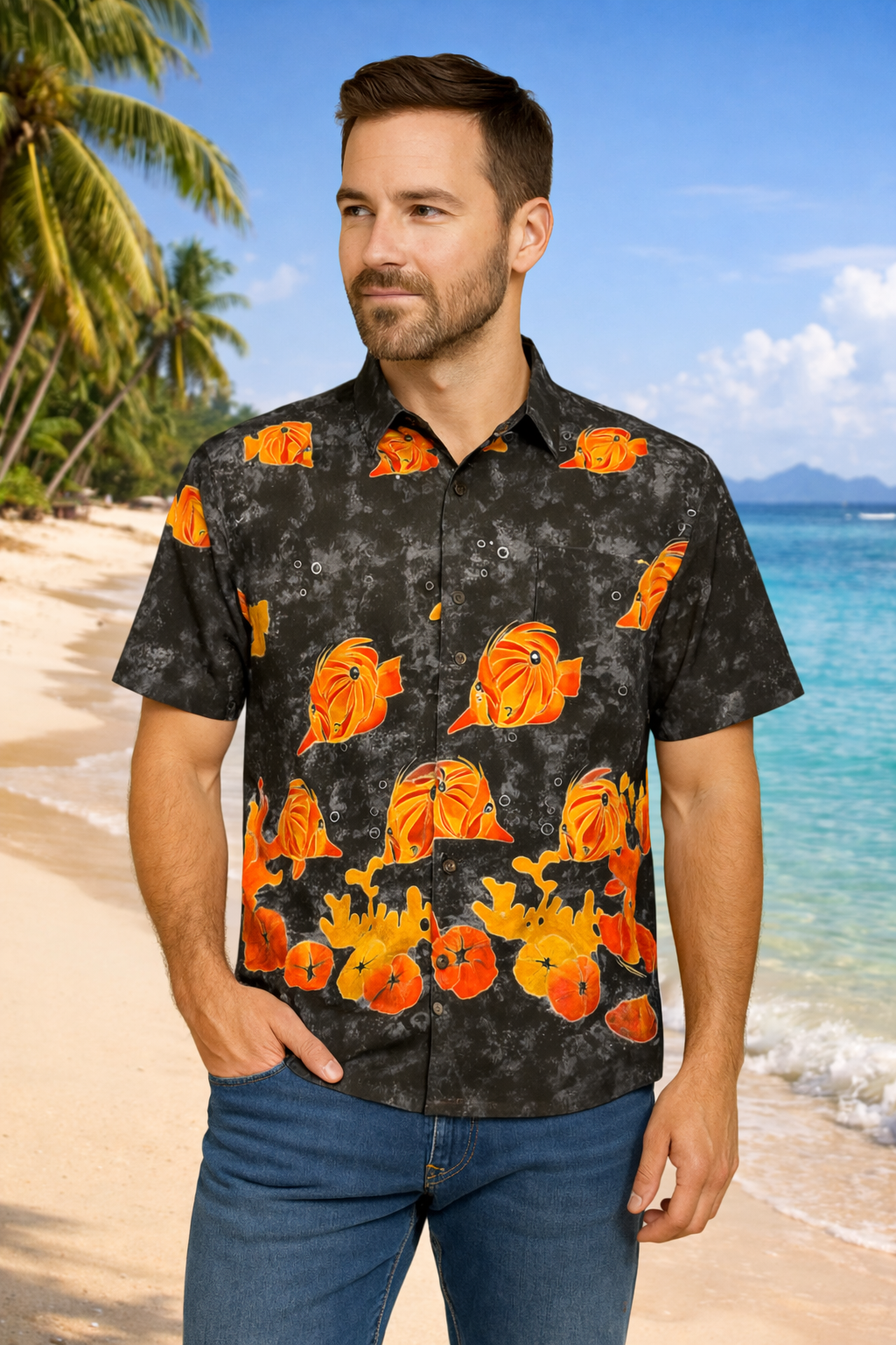 Black w/ Angel Fish (564)