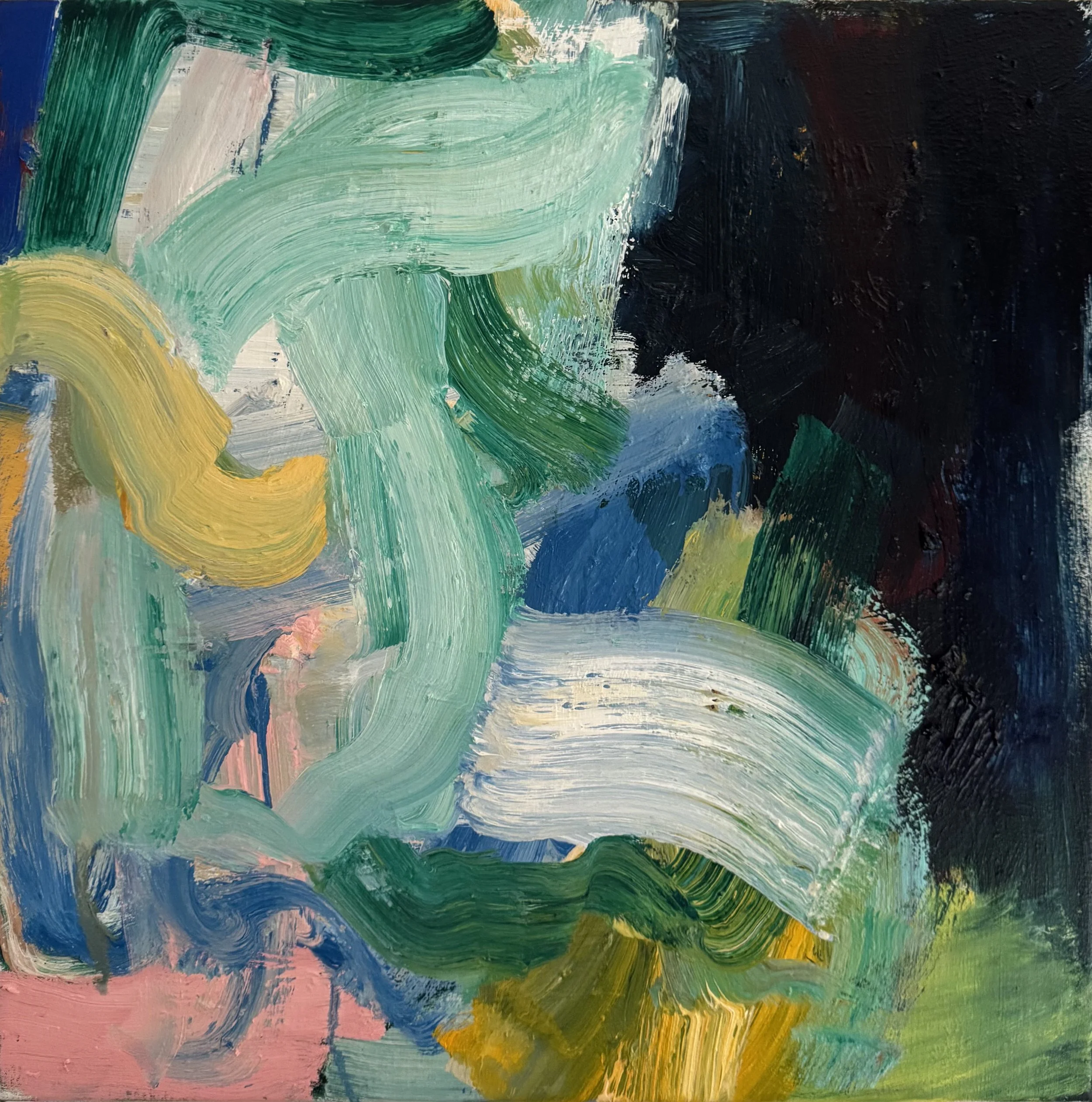 The Time is Now 2025 oil on canvas 24"x 24"