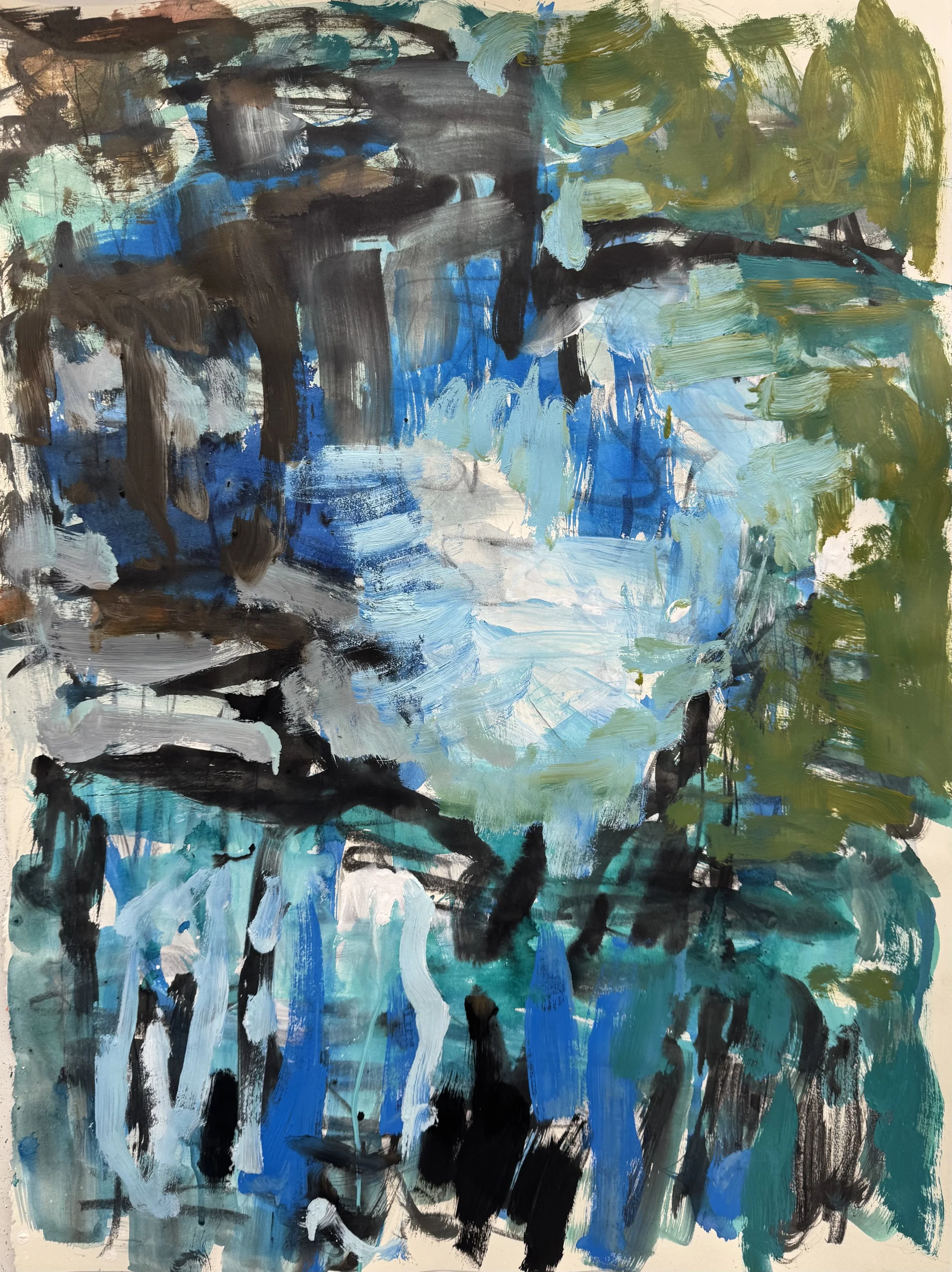 Charcoal and oil on paper 2026 30"x 22"