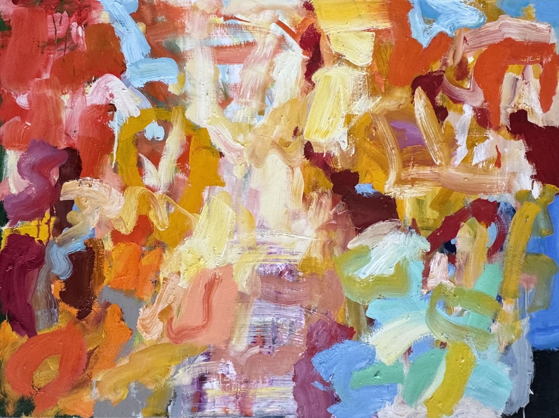 Over Under Sideways Down 2024, Oil on Canvas 36"x48"