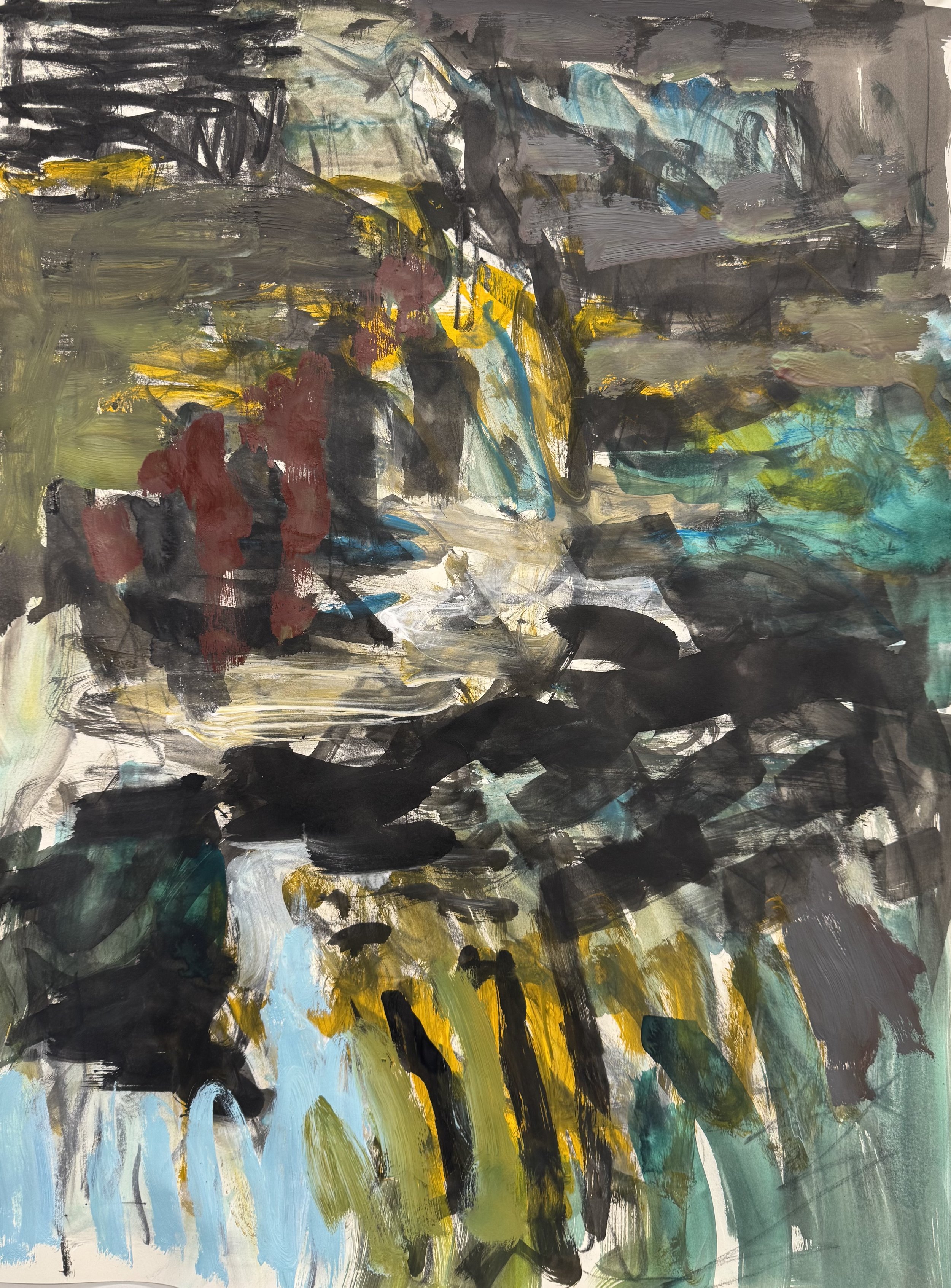 Charcoal and oil on paper 2026 30"x 22"