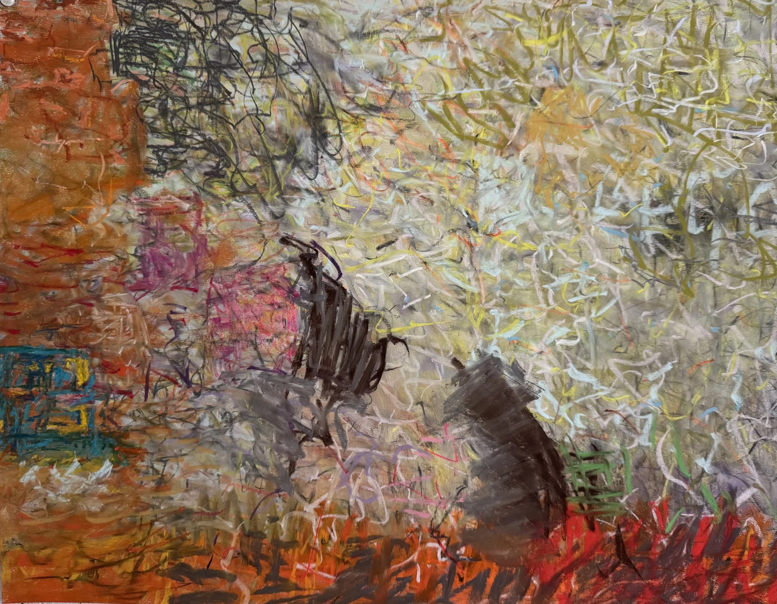 Gold Surge 2026, pastel on paper 19"x 25"