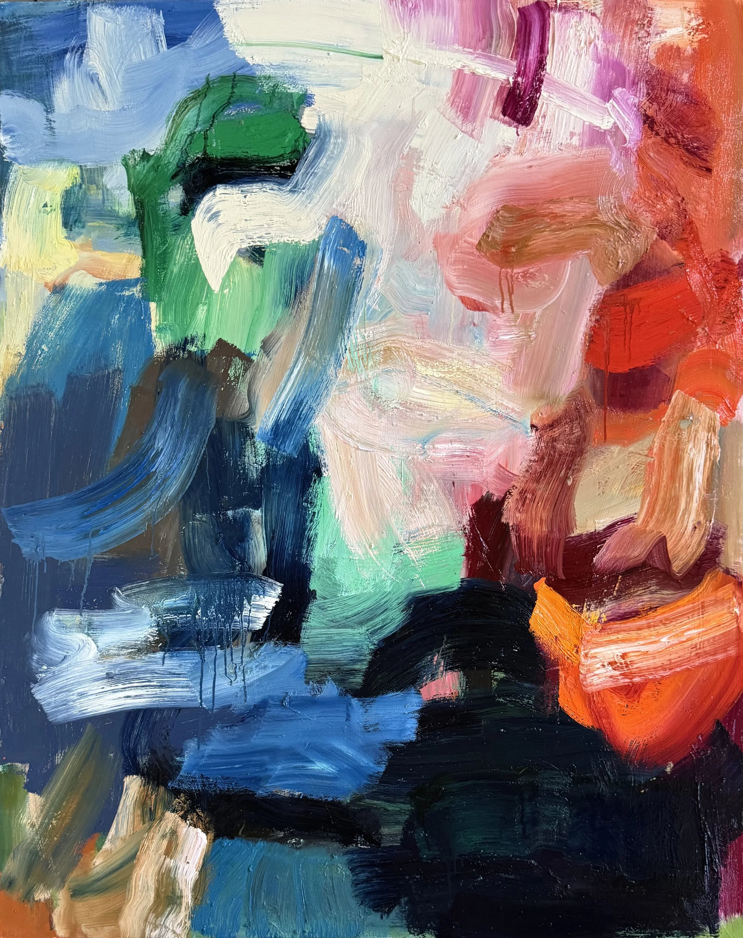Held up by the light 2025 oil on linen 48"x60"