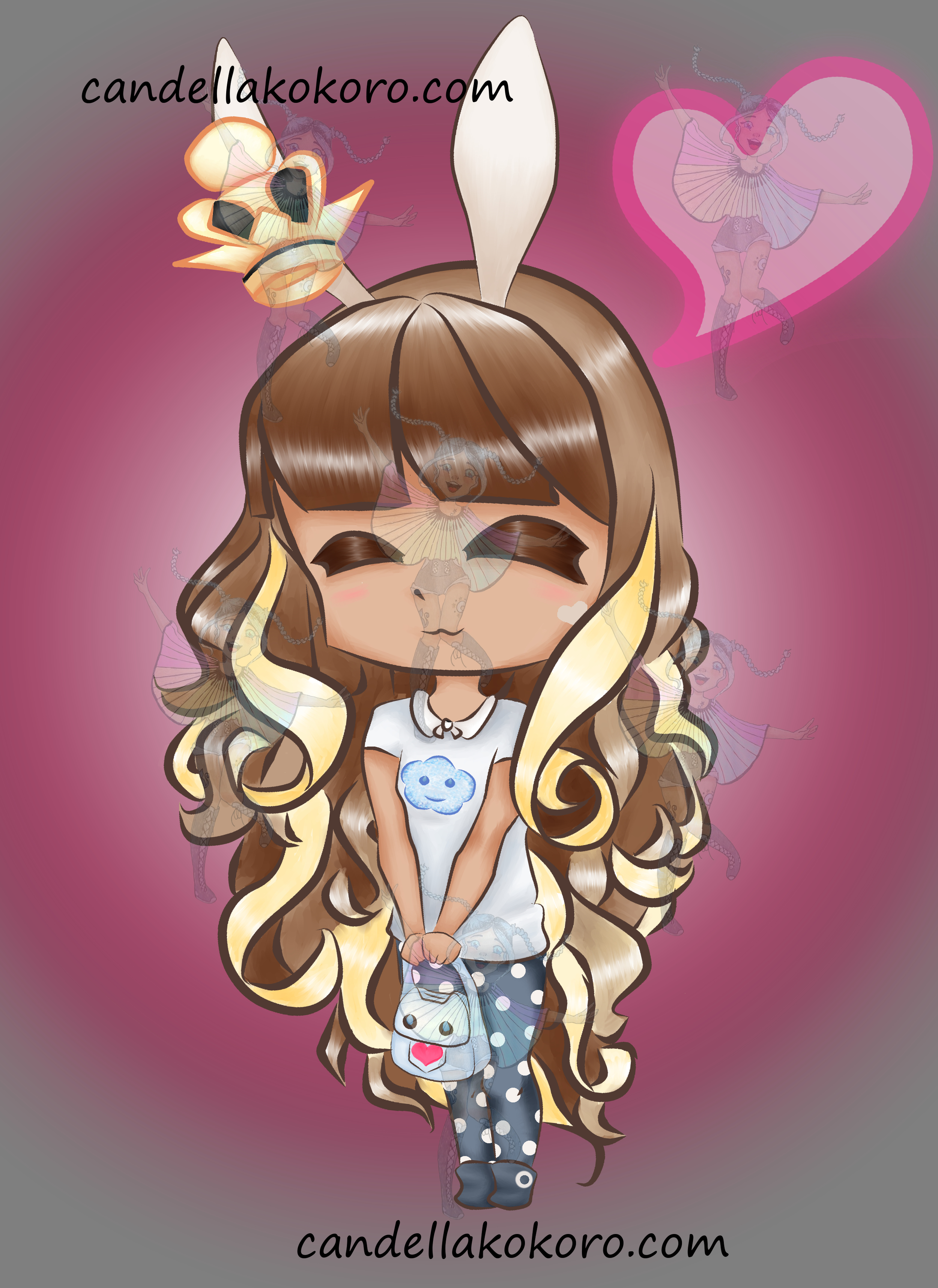4x6 print of chibi princess bunny