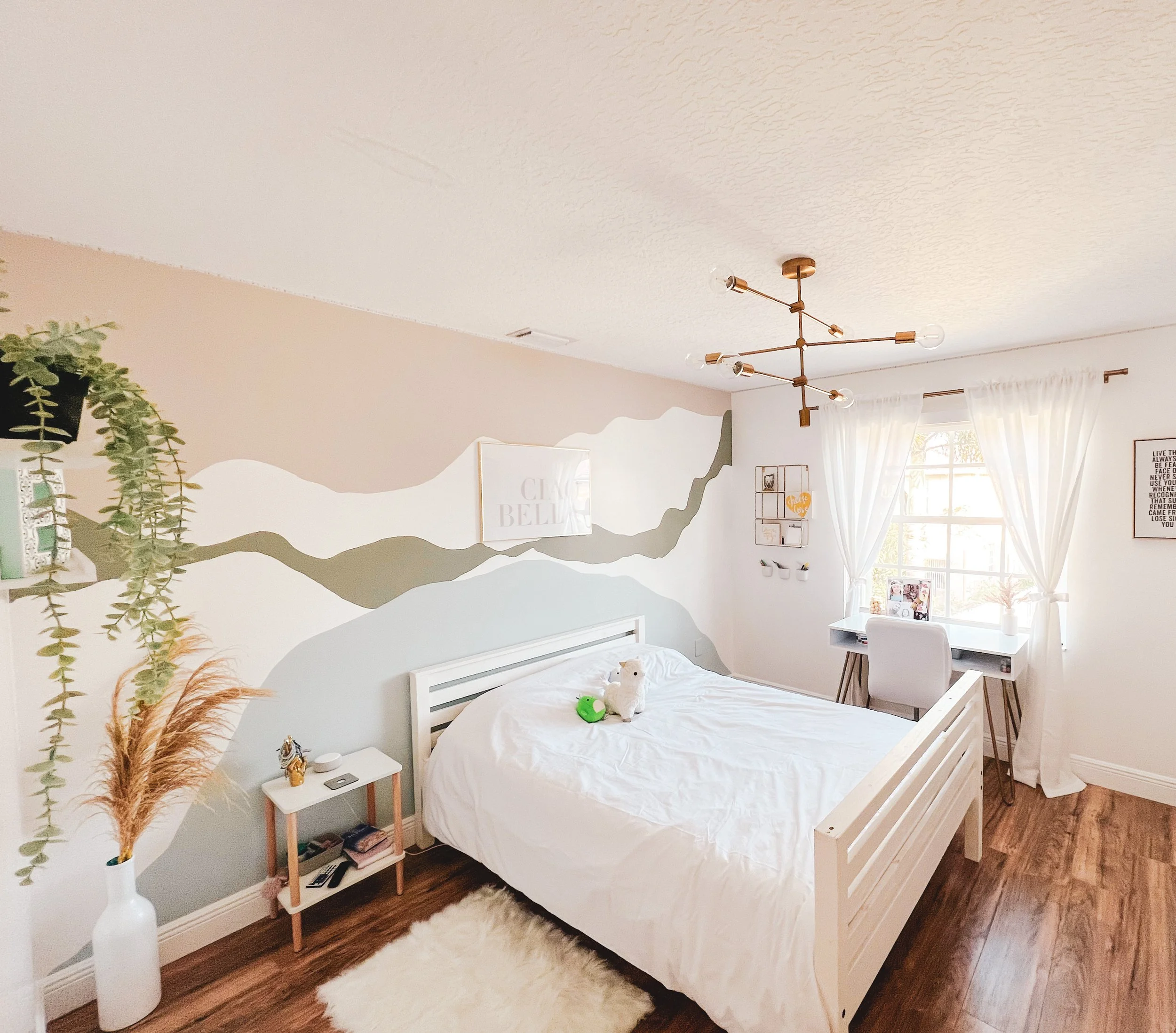 Cozy yet elegant bedroom designed to create a peaceful retreat through intentional design and timeless materials.