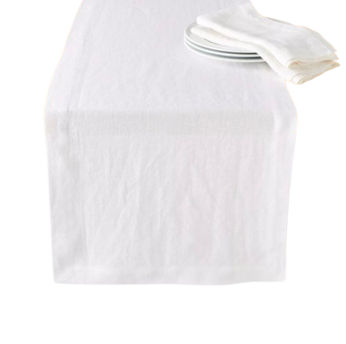 White Linen Table Runner