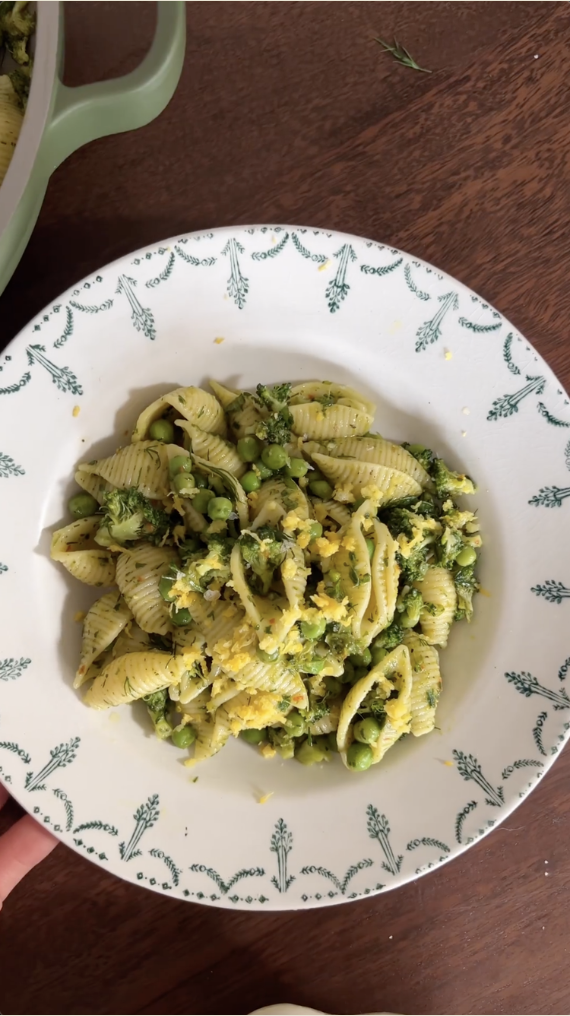 Pea and Broccoli Spring Pasta
