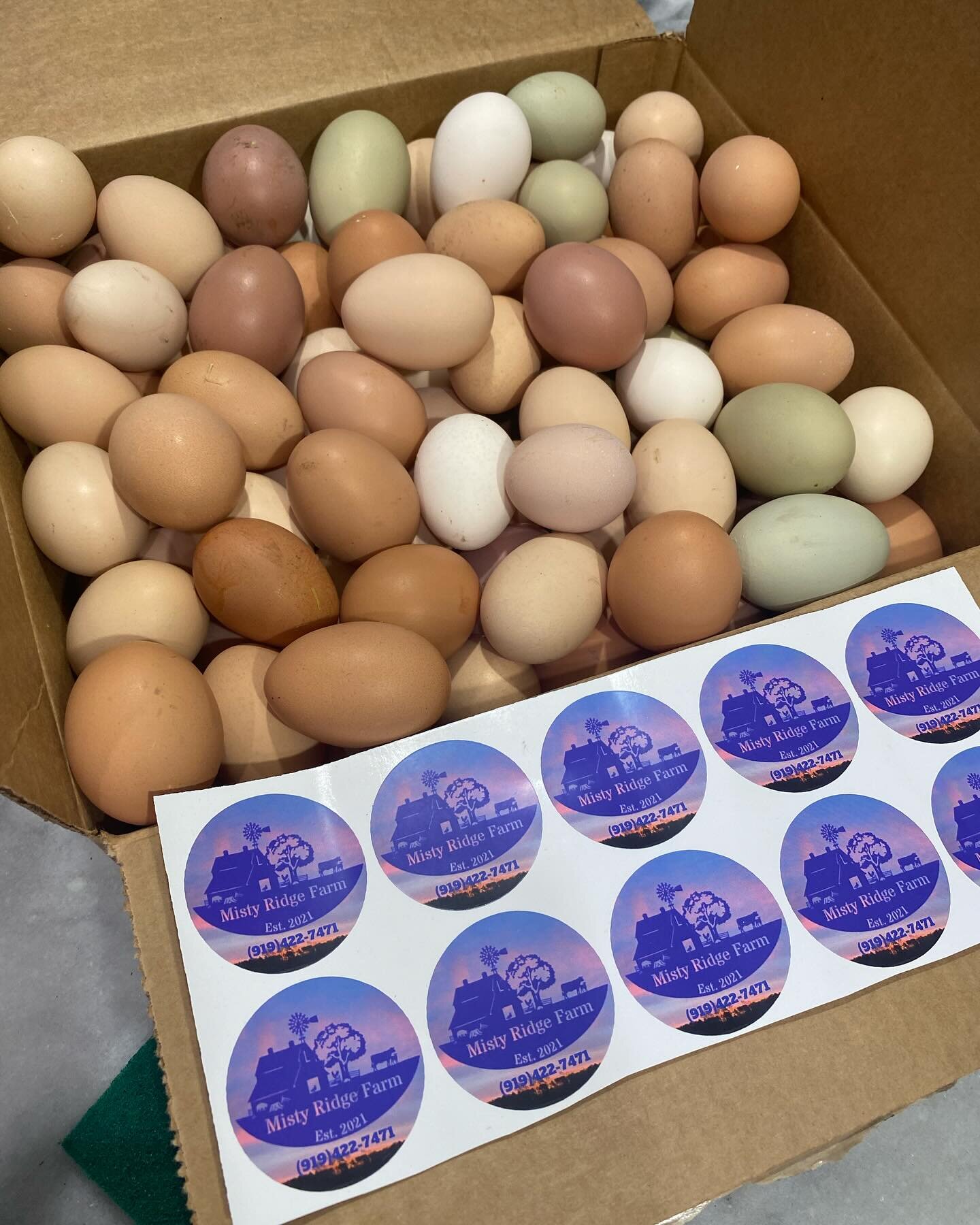 7 doz free range eggs headed out. The girls are doing good for this time of year.