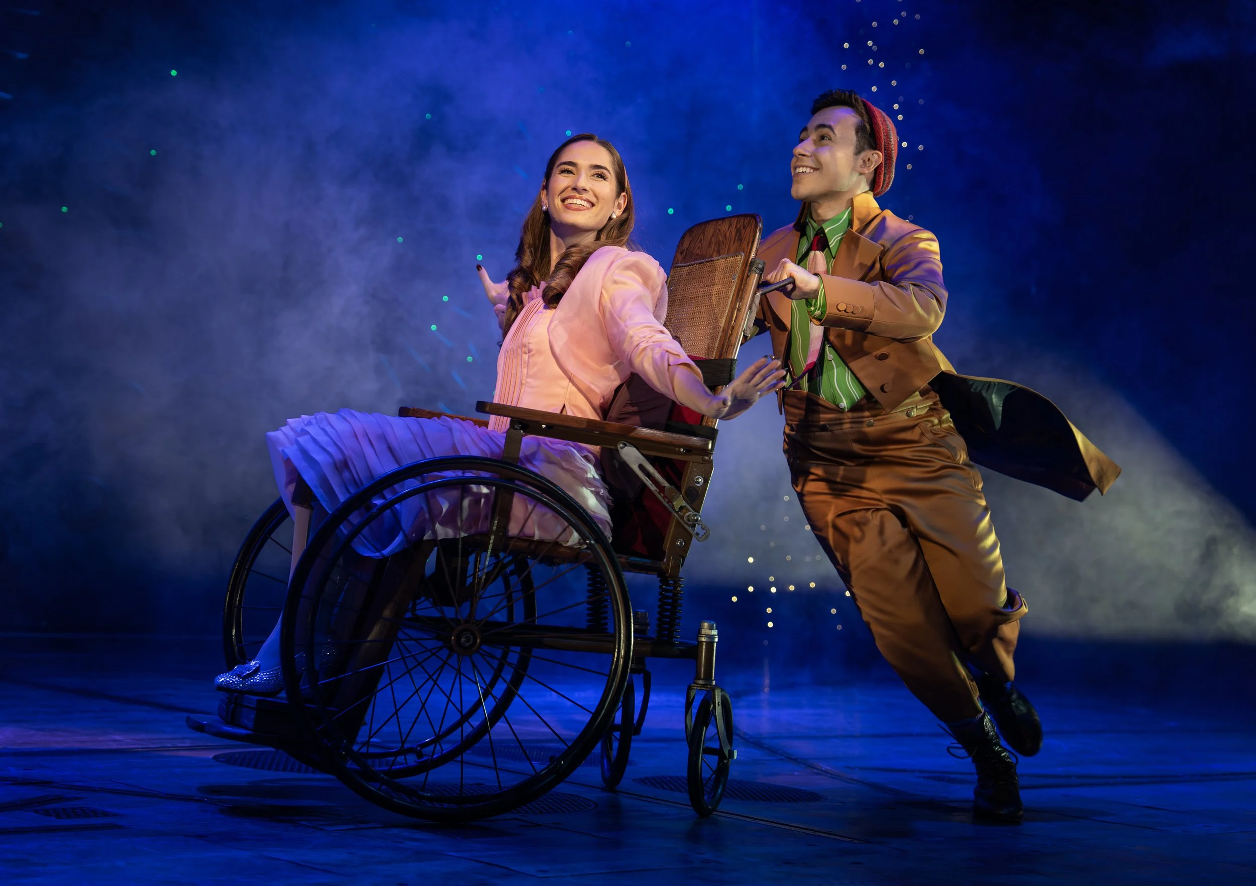 Cristina Sastre as Nessarose and Pablo David Laucerica as Boq in the National Tour of WICKED, photo by Joan Marcus 