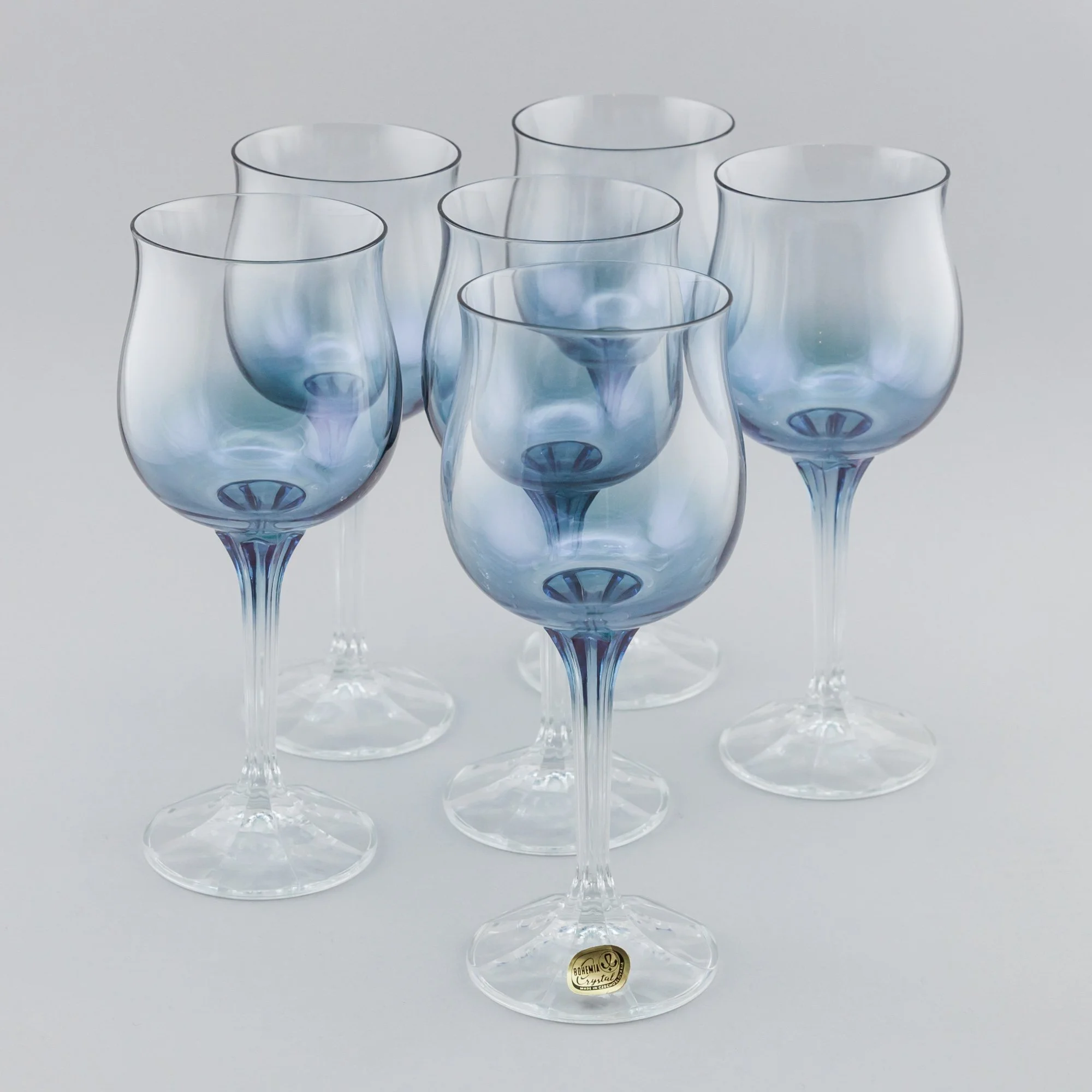Blue crystal glasses