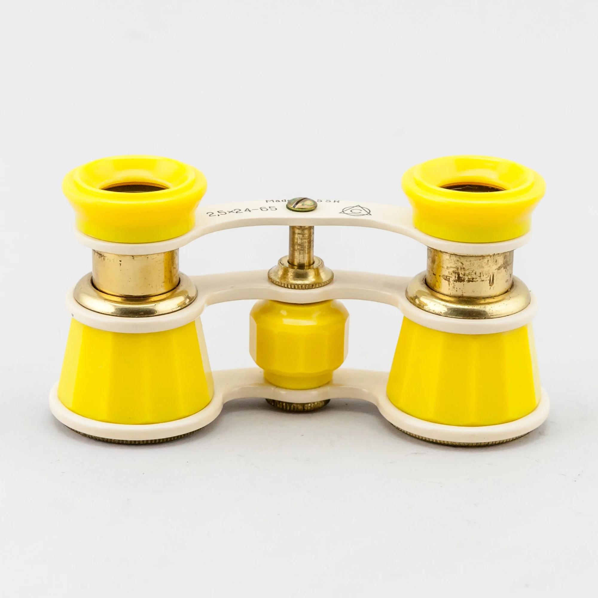 Yellow theater binoculars