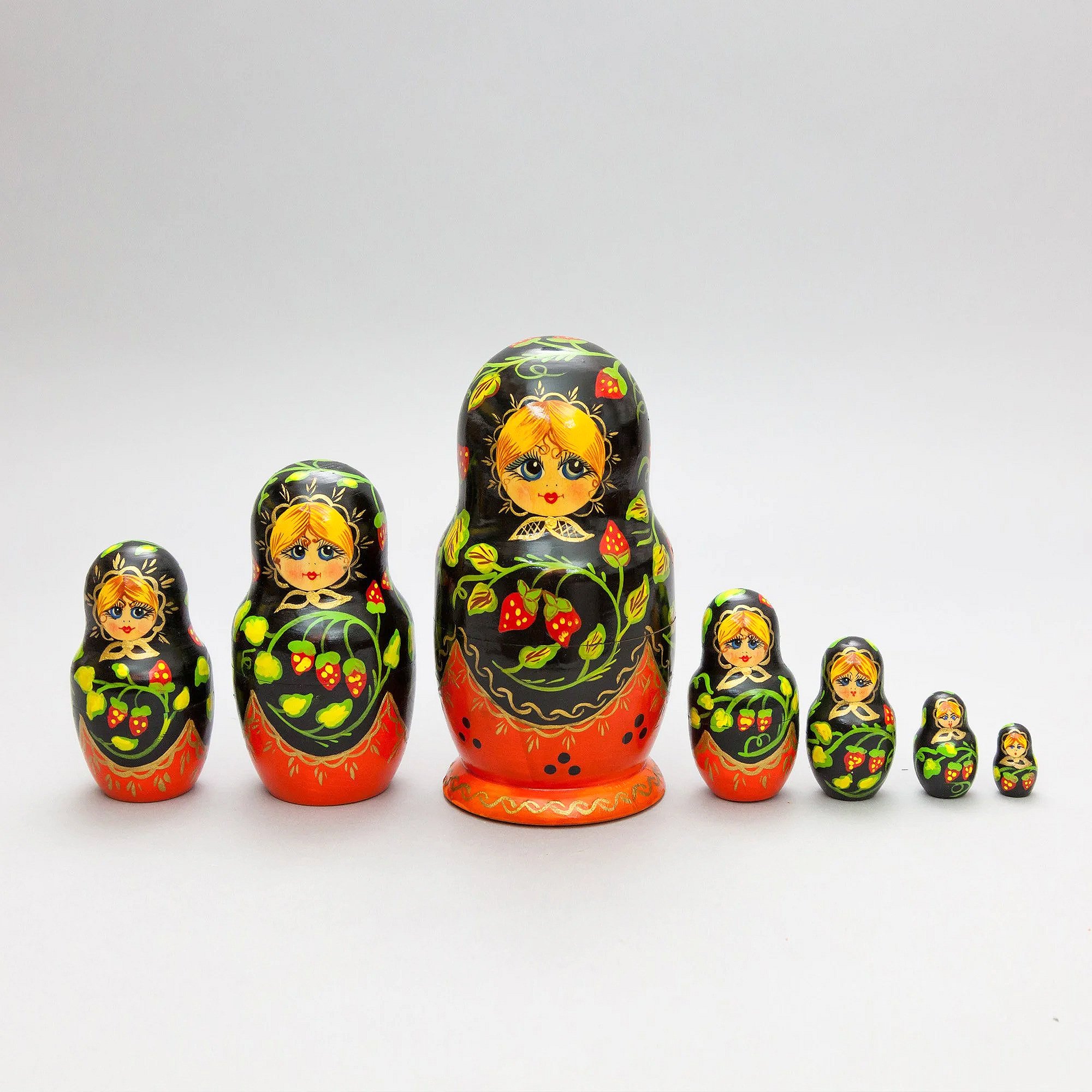 Hand-painted strawberries Matryoshka