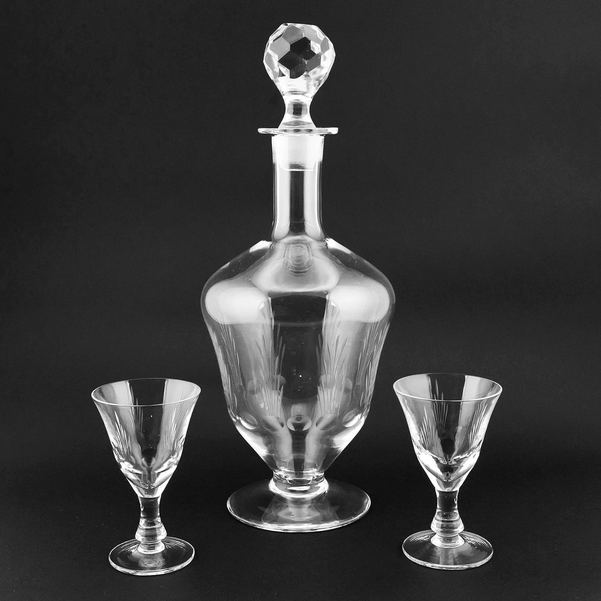 Bottle and two glasses