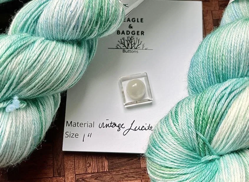 Mermaid's breath yarn and button