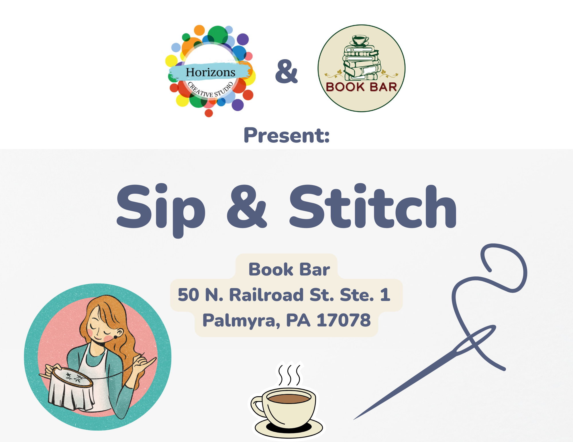 Sip &amp; Stitch W/ Horizons Creative Studio 