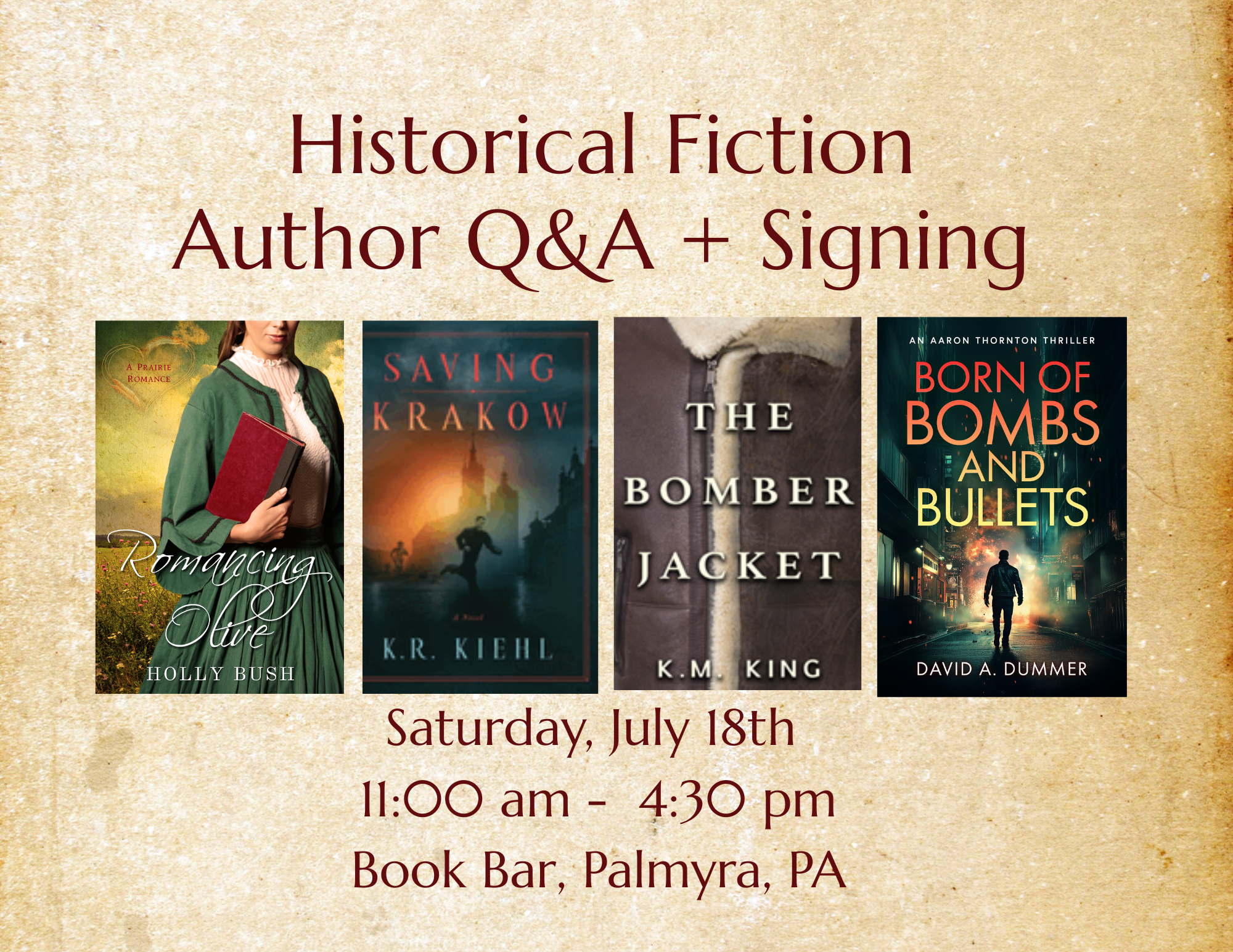 Historical Fiction Author Q&amp;A + Signing