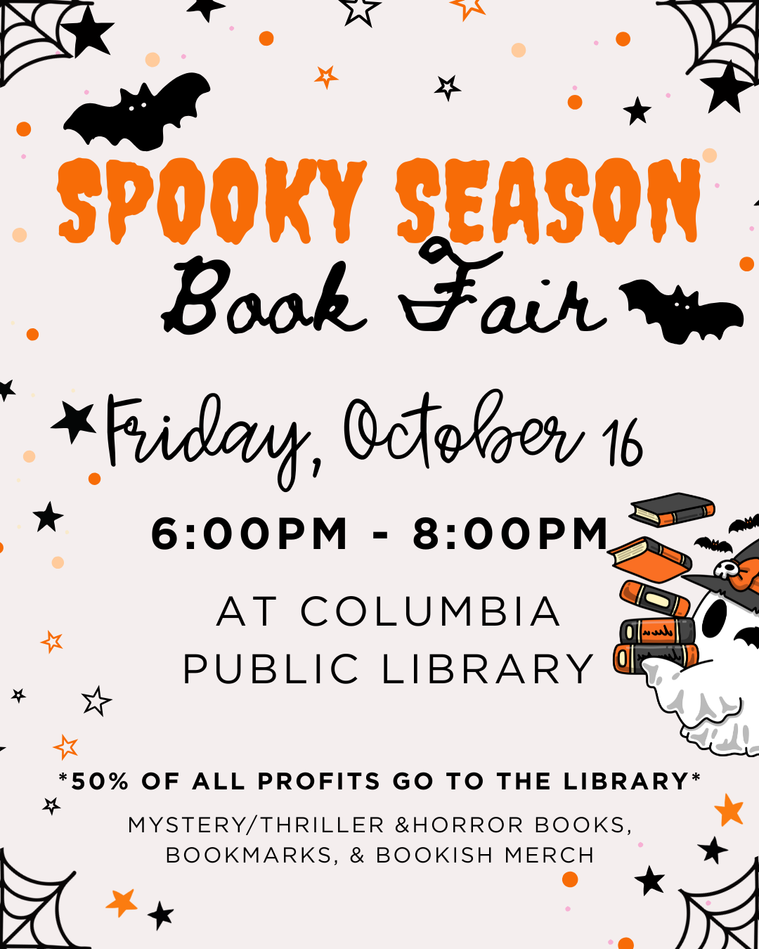 Spooky Season Book Fair @ Columbia Public Library