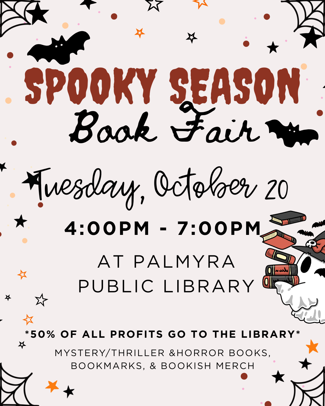 Spooky Season Book Fair @ Palmyra Public Library