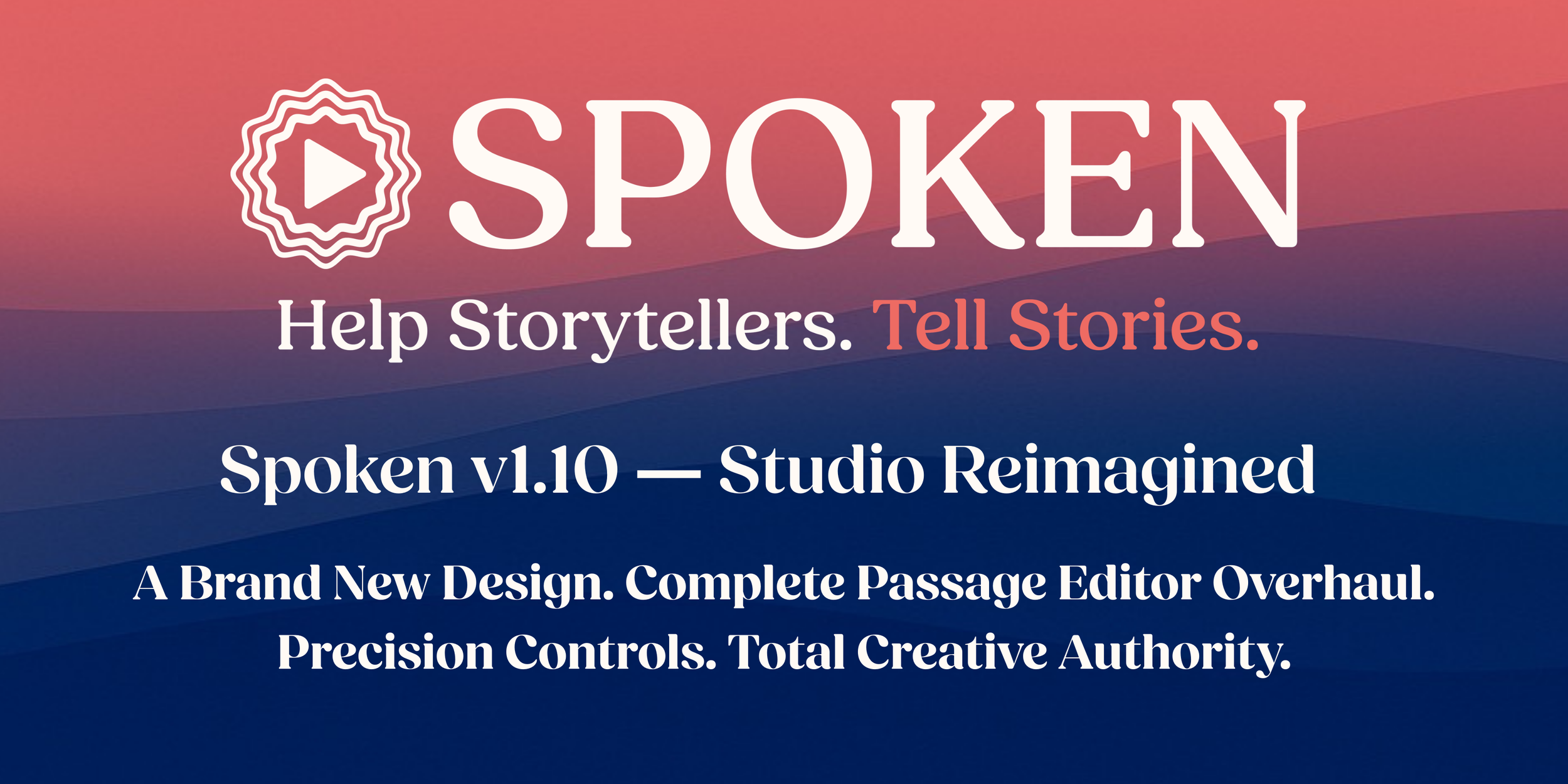 Spoken v1.10 Release Notes: Studio Reimagined
