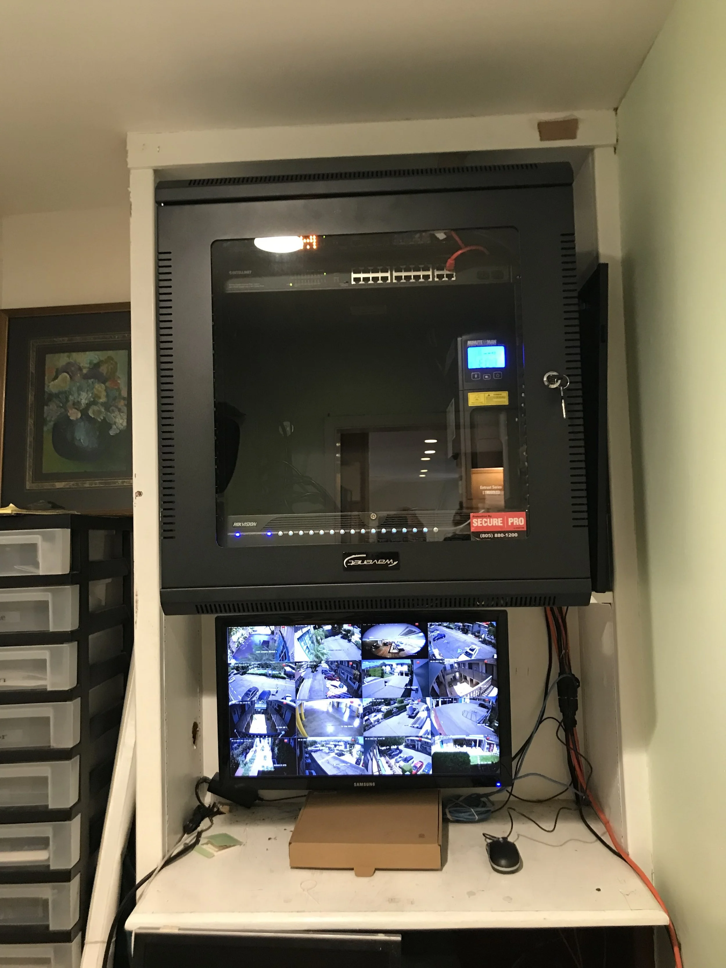 DVR equipment rack setup