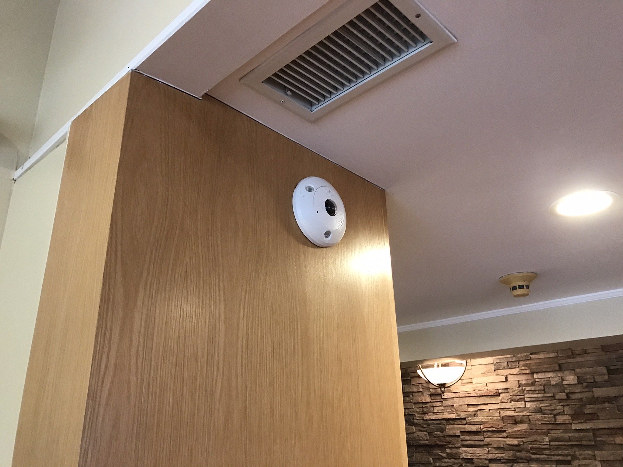 Indoor security camera setup