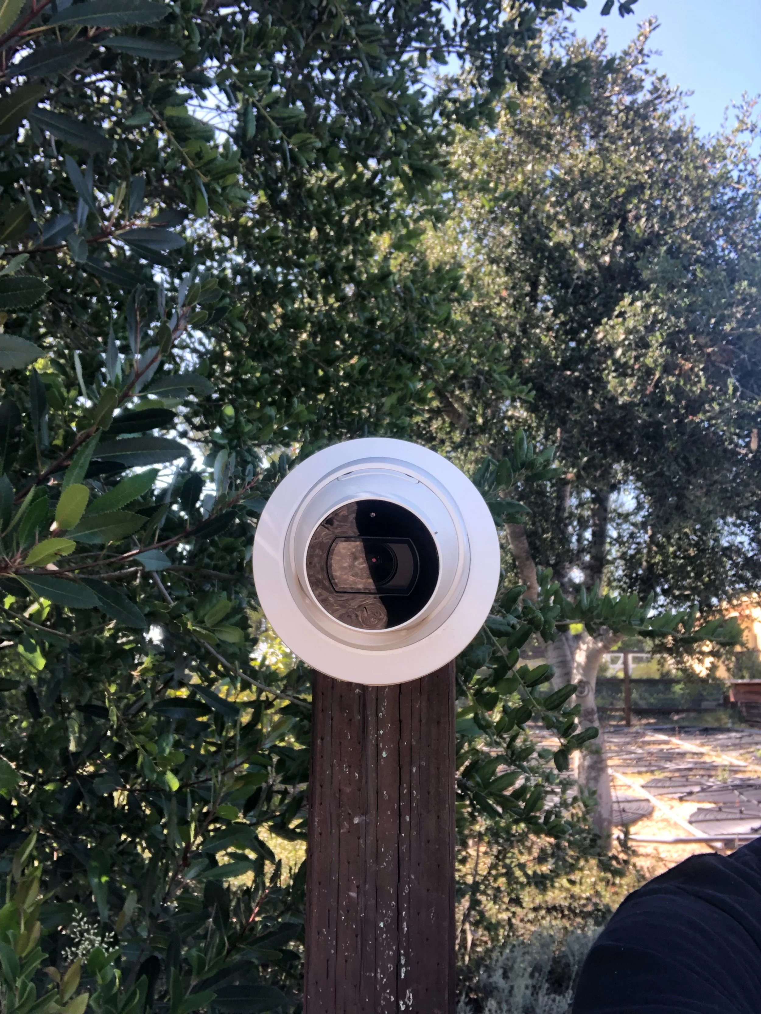 Security cam on post completed