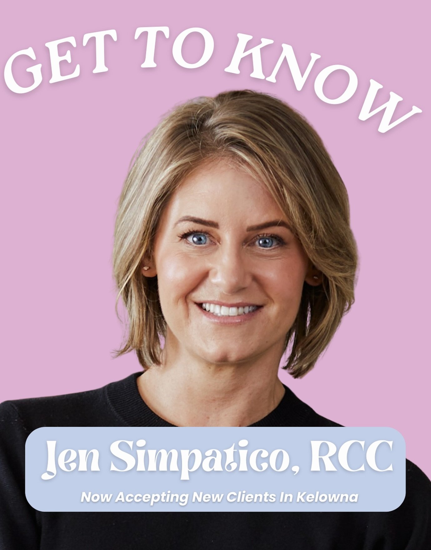 Meet our Registered Clinical Counsellor, Jen! ✨

She works with adults and Families in a variety of areas,
Specializing in:
- Relational &amp; developmental trauma
- Anxiety &amp; depression
- Relationship issues (single/dating, partnerships/romantic