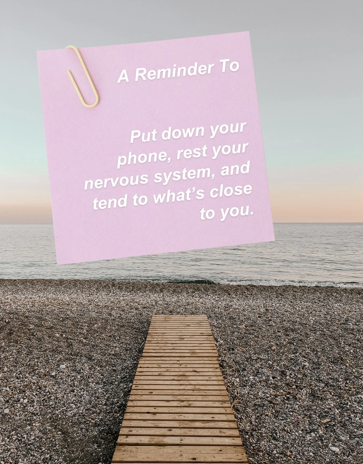 The world can feel heavy, and it&rsquo;s easy to get swept up in the constant flow of information.

A gentle act of care is pausing, turning attention to what&rsquo;s right in front of you, and giving your nervous system a moment to rest. 💛

Don&rsq
