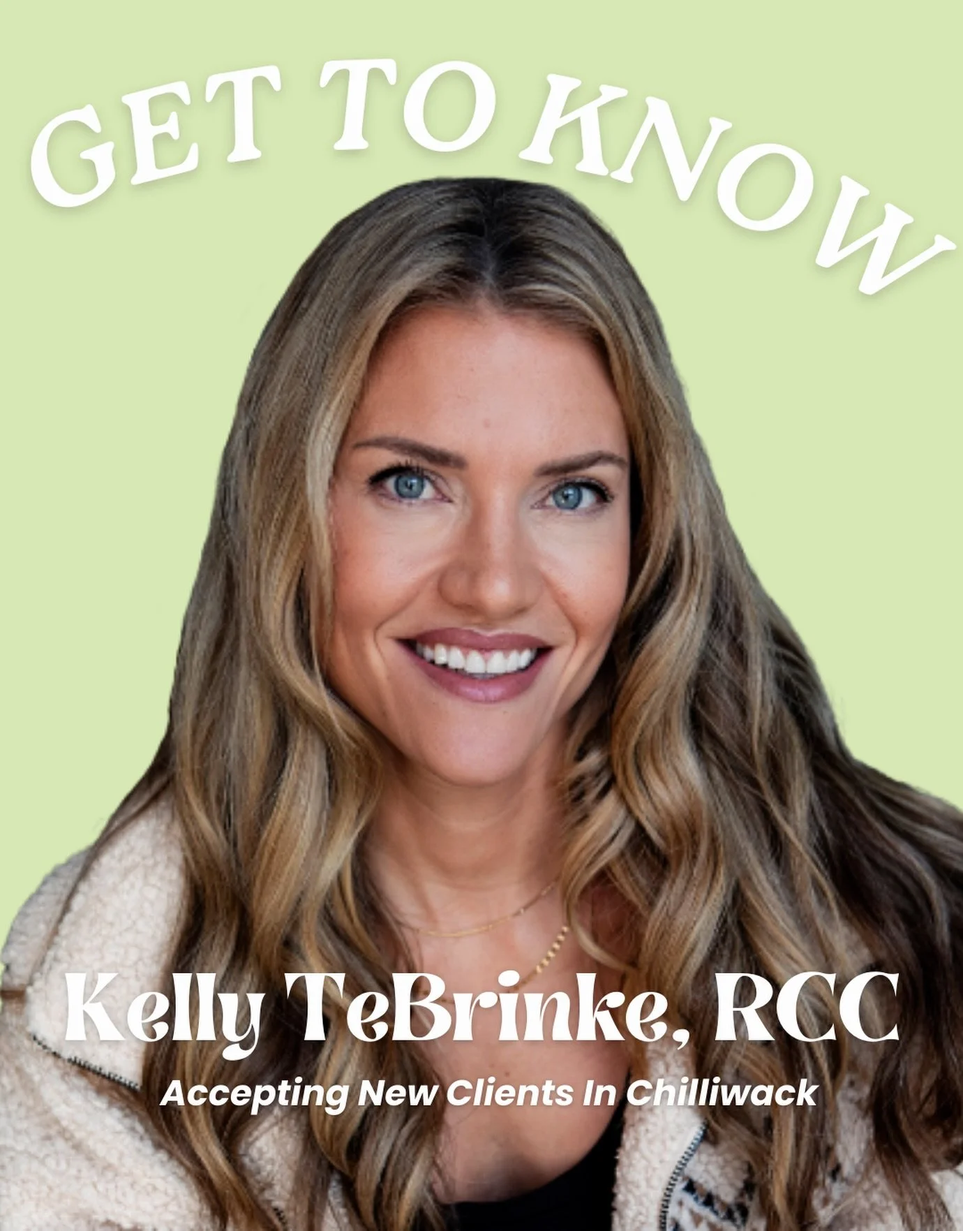 Meet our Registered Clinical Counsellor, Kelly! ✨

She works with Adults, Couples, Children, Youth, and Families in a variety of areas,
Specializing in:
Relationships 
Conflict Resolution (Divorce) &amp; Anger Management
Parenting
Sexuality &amp; Int