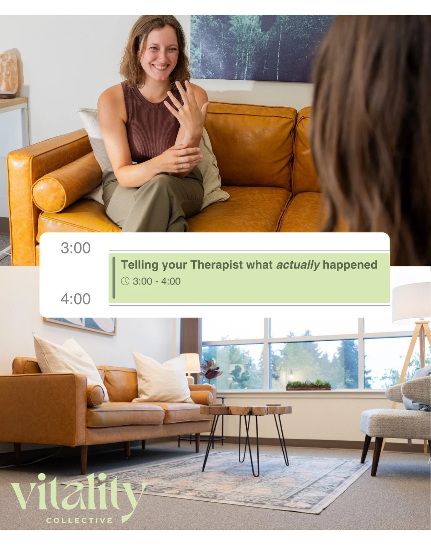 Therapy is a space where you don&rsquo;t have to perform, sugarcoat, or make things look &ldquo;perfect.&rdquo; 🌿✨

Your counsellor doesn&rsquo;t need the polished version of you &mdash; they want the real, messy, complicated, and sometimes uncomfor