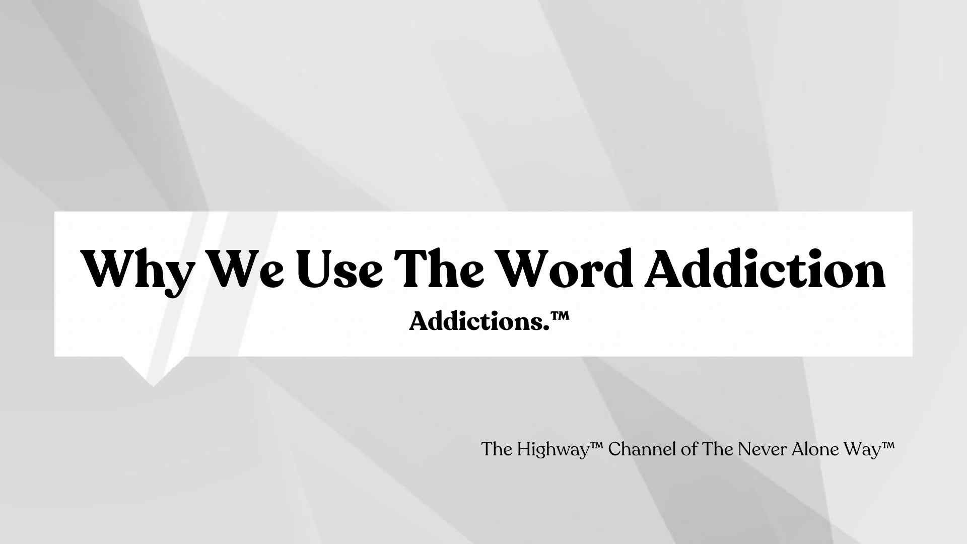 Why We Use The Word Addiction